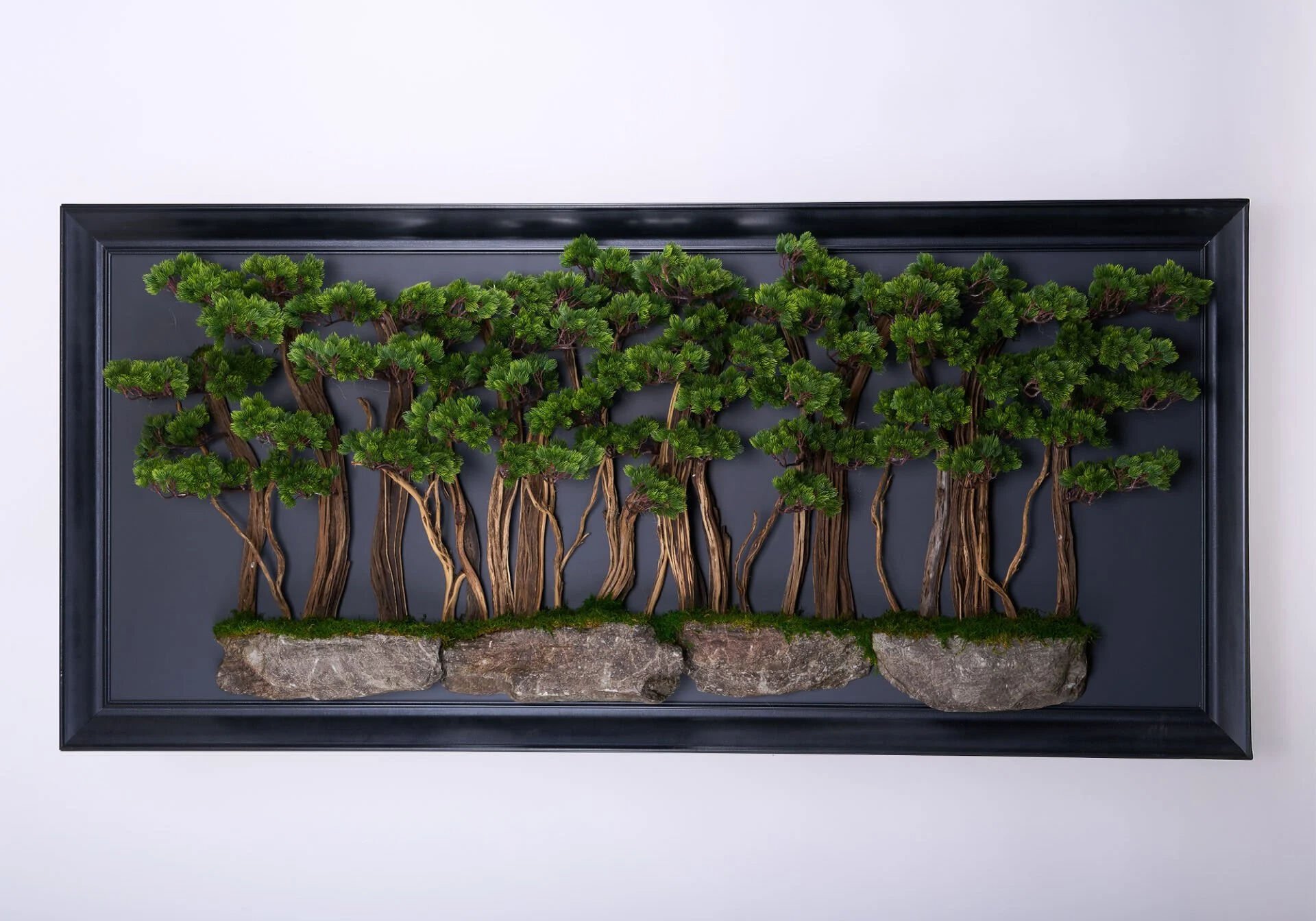 Doğal Ağaç Gövdeli Yapay Bonsai Tablo Dikdörtgen 90 X 190 cm TB-1327