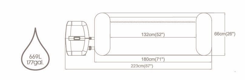 Lay-Z-Spa® 60001 Miami AirJet™ Şişme Spa Havuzu, 2-4 kişilik 180 X 66 cm