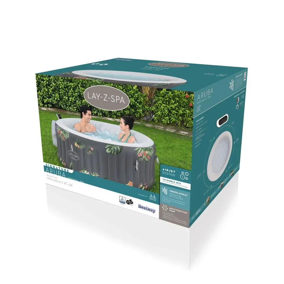 Lay-Z-Spa® 60061 Aruba Signature AirJet™ Şişme Spa Havuzu, 2-3 kişilik 170 X 66 cm