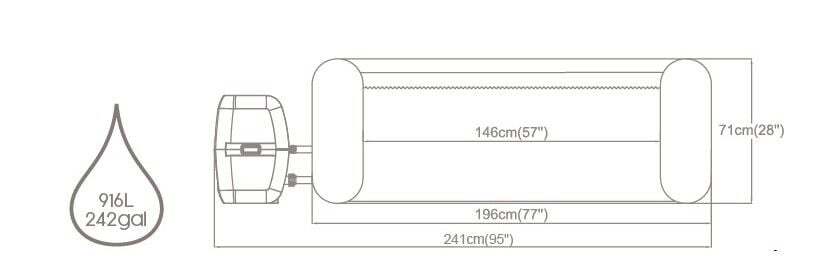 Lay-Z-Spa® 60029 Milan Smart AirJet Plus™ Şişme Spa Havuzu, Mobil Uygulama Kontrollü, 4-6 kişilik 196 X 71 cm