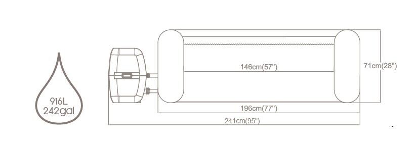 Lay-Z-Spa® 60029 Milan Smart AirJet Plus™ Şişme Spa Havuzu, Mobil Uygulama Kontrollü, 4-6 kişilik 196 X 71 cm