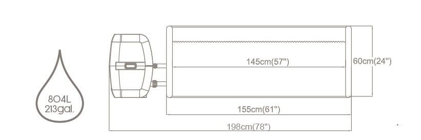 Lay-Z-Spa® 60027 Vancouver AirJet Plus™  Şişme Spa Havuzu,  Mobil Uygulama Kontrollü, 3-5 kişilik 155 X 60 cm