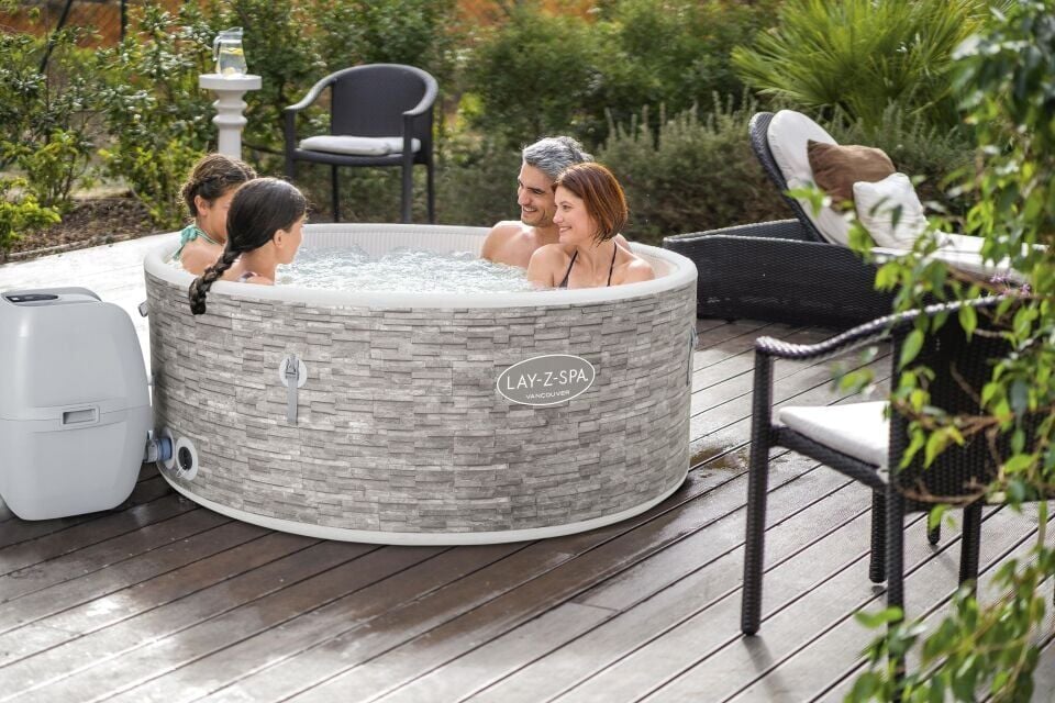 Lay-Z-Spa® 60027 Vancouver AirJet Plus™  Şişme Spa Havuzu,  Mobil Uygulama Kontrollü, 3-5 kişilik 155 X 60 cm