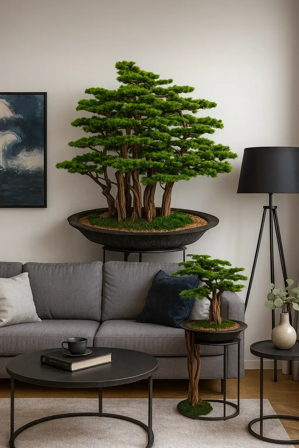 Doğal Gövdeli Yapay Bonsai Ağaç Saksılı 120 X 130 cm SA2193-001