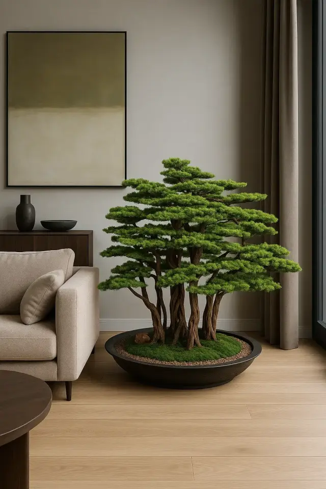 Doğal Gövdeli Yapay Bonsai Ağaç Saksılı 120 X 130 cm SA2193-001