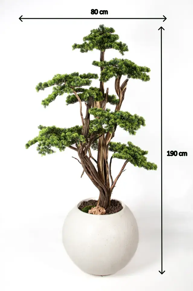 Doğal Gövdeli Yapay Bonsai Ağaç Saksılı 80 X 190 cm SA2193-004