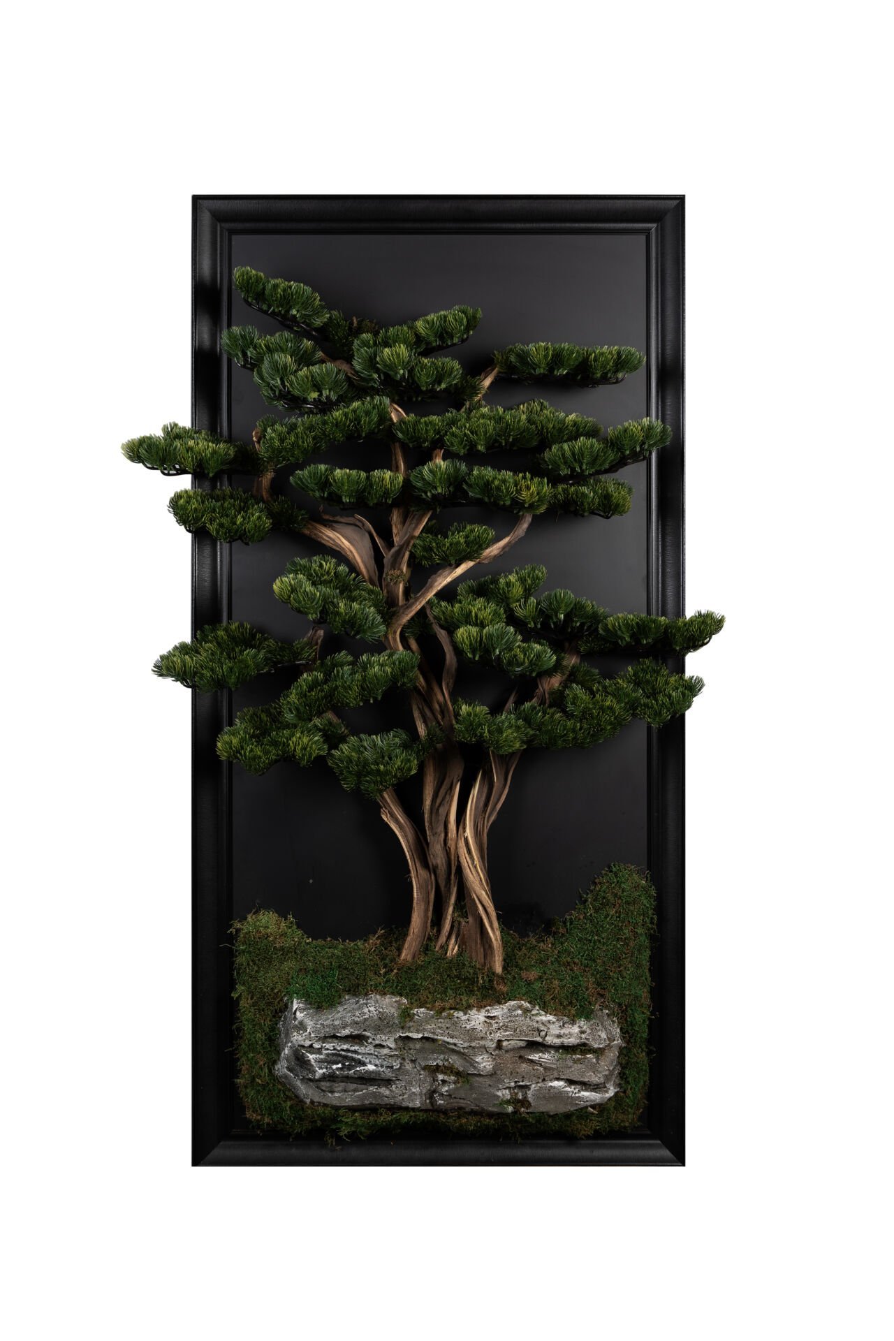Doğal Ağaç Gövdeli Yapay Bonsai Tablo Dikdörtgen 60 X 130 cm TB-1104