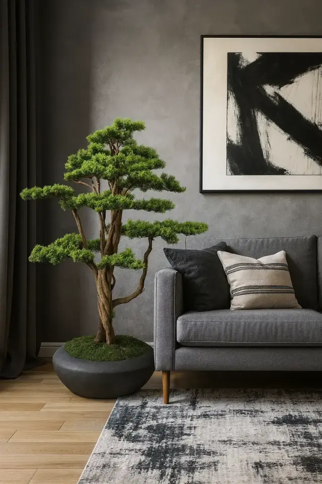 Doğal Gövdeli Yapay Bonsai Ağaç Saksılı 97 X 120 cm SA2193-082