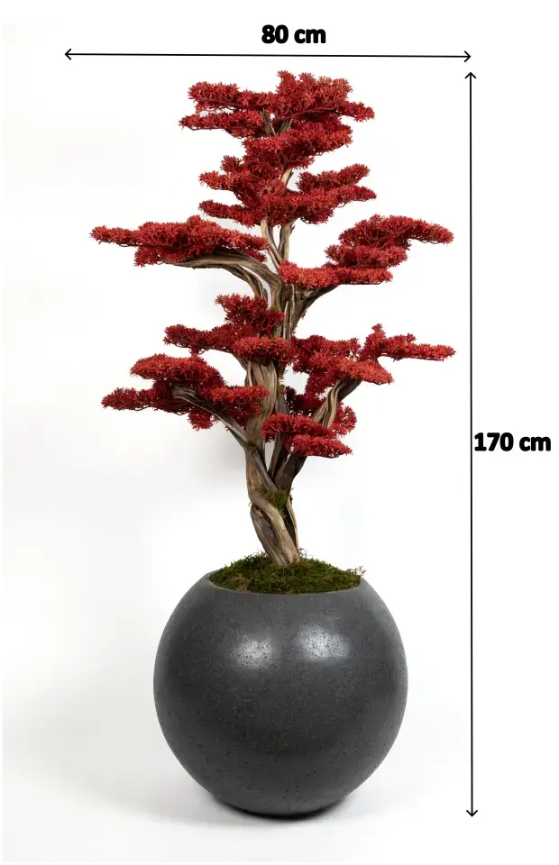 Doğal Gövdeli Yapay Bonsai Ağaç Saksılı 80 X 170 cm SA2194-028