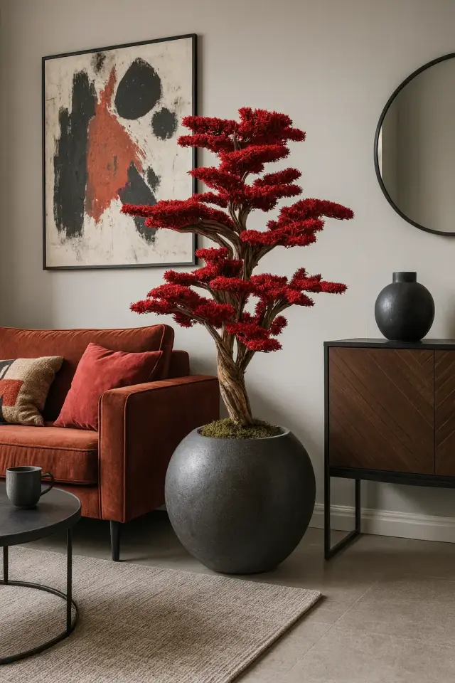 Doğal Gövdeli Yapay Bonsai Ağaç Saksılı 80 X 170 cm SA2194-028