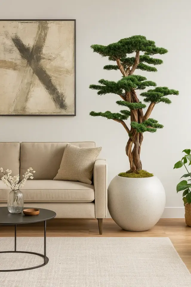 Doğal Gövdeli Yapay Bonsai Ağaç Saksılı 80 X 170 cm SA2194-029