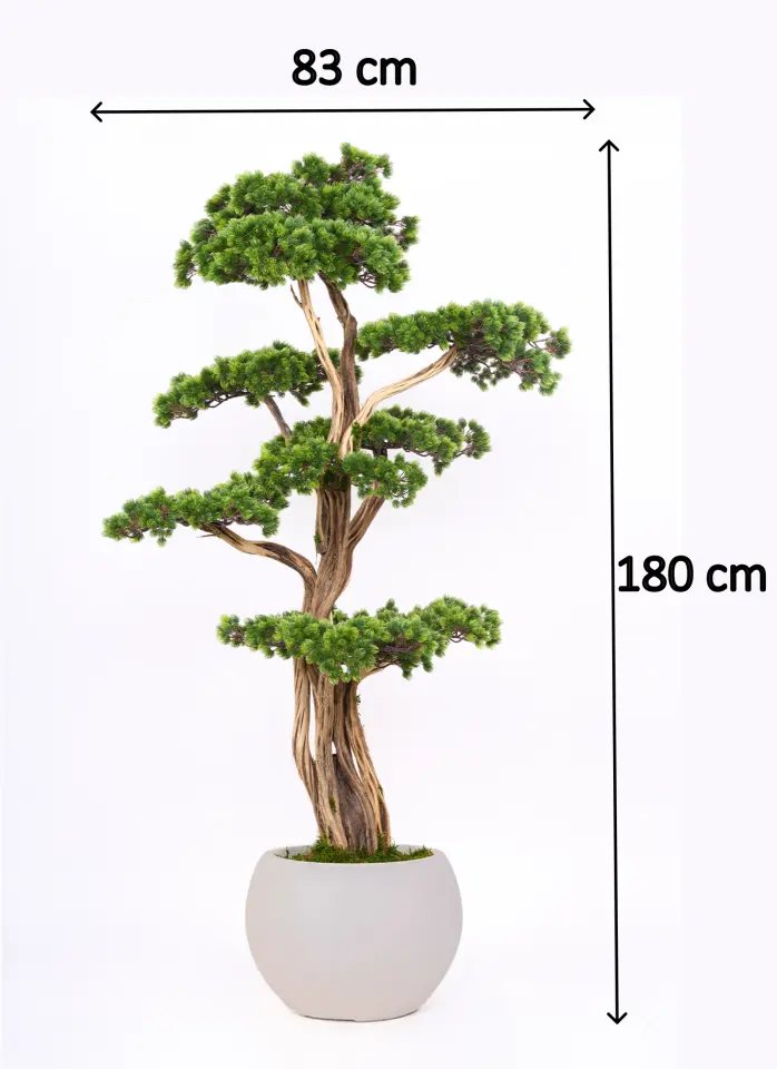 Doğal Gövdeli Yapay Bonsai Ağaç Saksılı 83 X 180 cm SA2236-001
