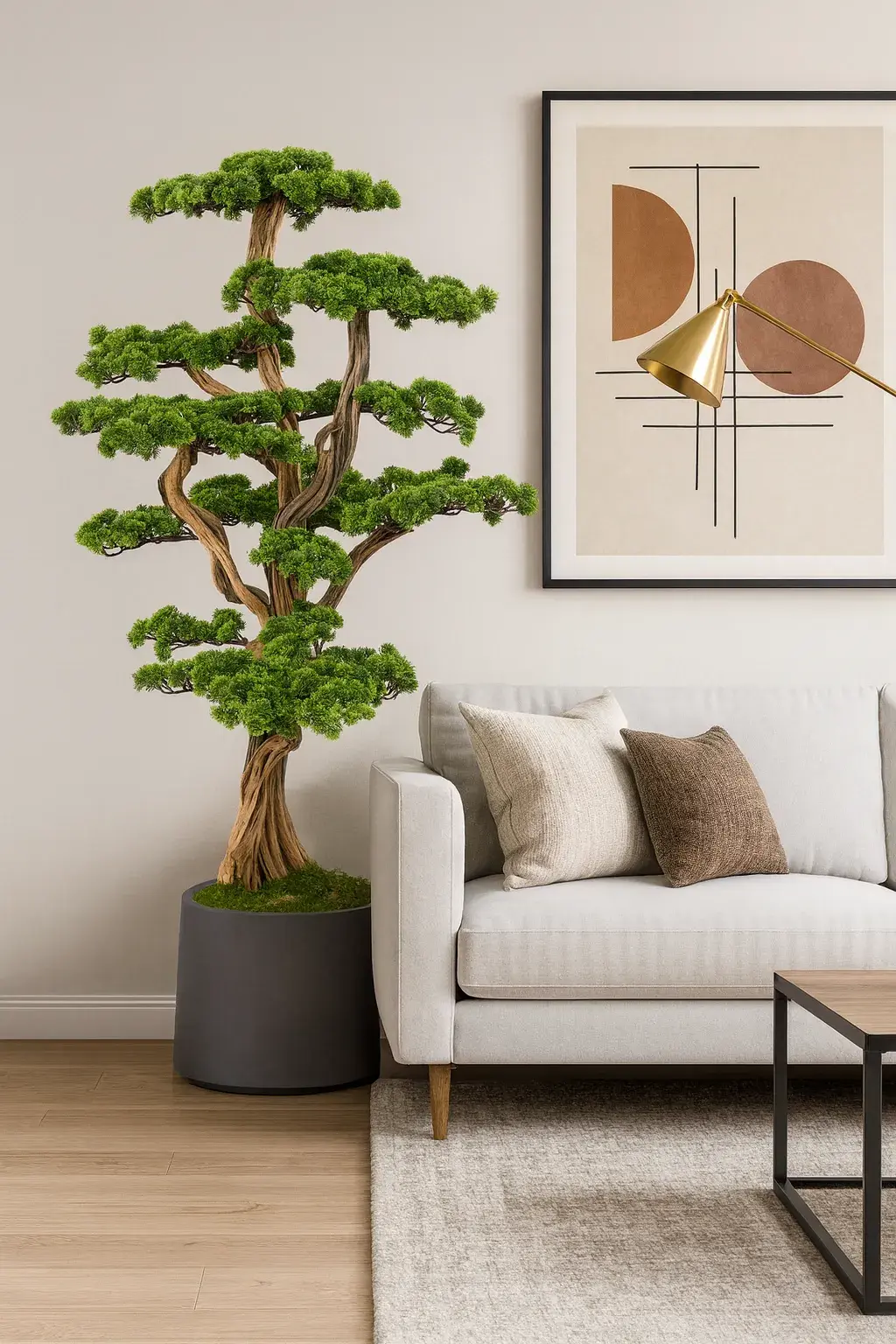 Doğal Gövdeli Yapay Bonsai Ağaç Saksılı 81 X 170 cm SA2238-001