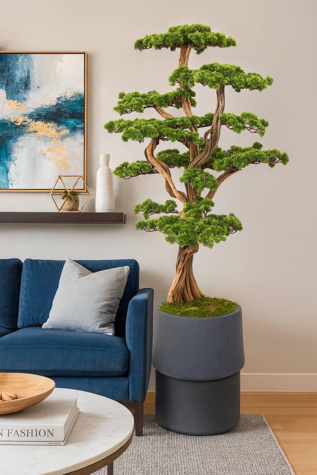 Doğal Gövdeli Yapay Bonsai Ağaç Saksılı 81 X 170 cm SA2238-001