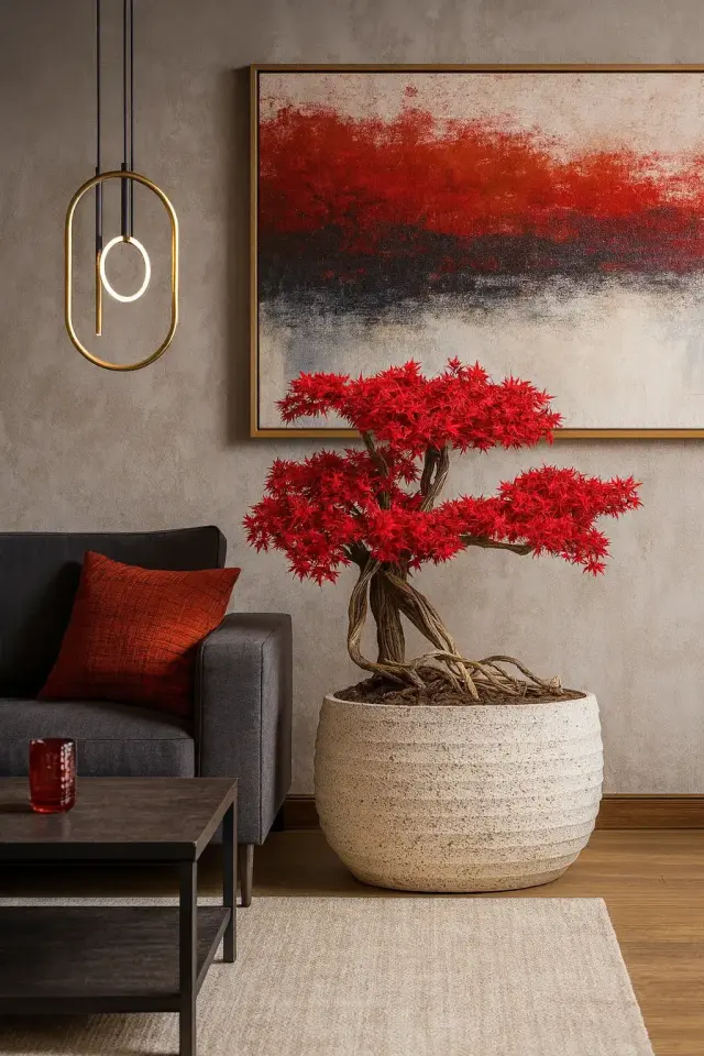 Doğal Gövdeli Yapay Bonsai Ağaç Saksılı 70 X 130 cm SA2239-002