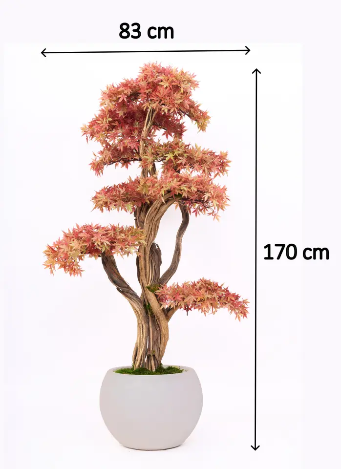 Doğal Gövdeli Yapay Bonsai Ağaç Saksılı 83 X 170 cm SA2239-003