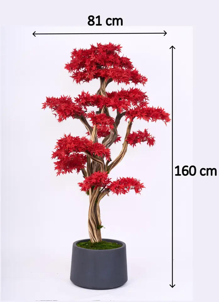Doğal Gövdeli Yapay Bonsai Ağaç Saksılı 81 X 160 cm SA2239-004