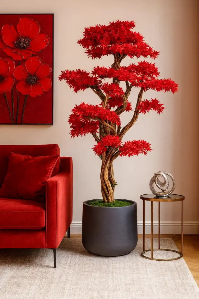 Doğal Gövdeli Yapay Bonsai Ağaç Saksılı 81 X 160 cm SA2239-004