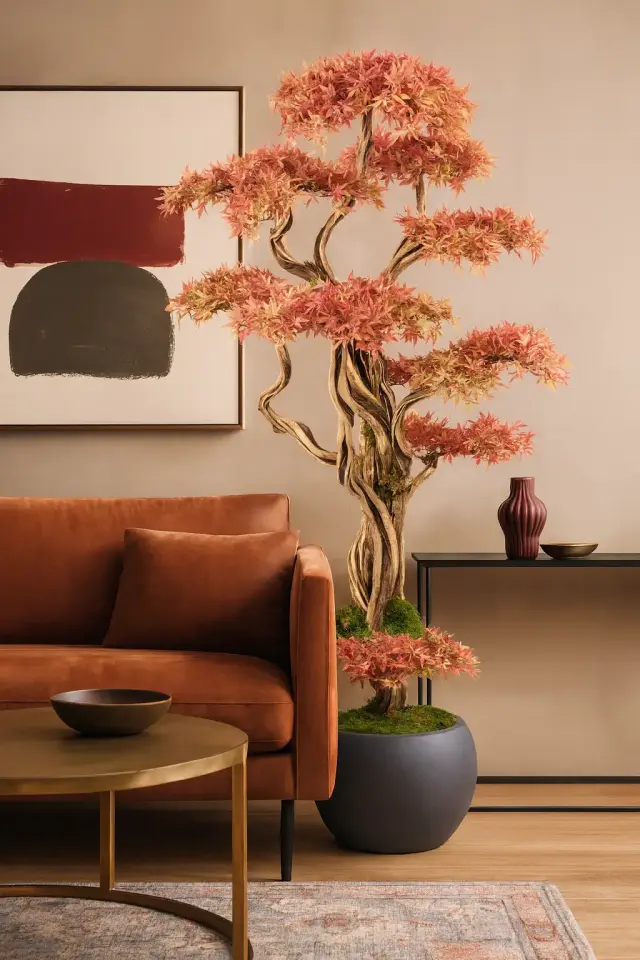 Doğal Gövdeli Yapay Bonsai Ağaç Saksılı 83 X 160 cm SA2239-005