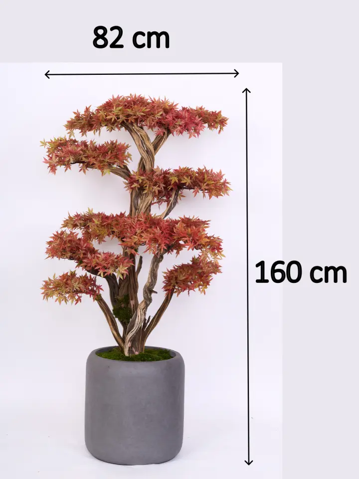 Doğal Gövdeli Yapay Bonsai Ağaç Saksılı 82 X 160 cm SA2239-008