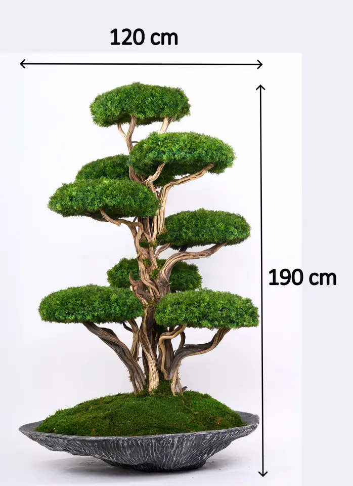 Doğal Gövdeli Yapay Bonsai Büyük Ağaç Saksılı 120 X 190 cm SA2251-001