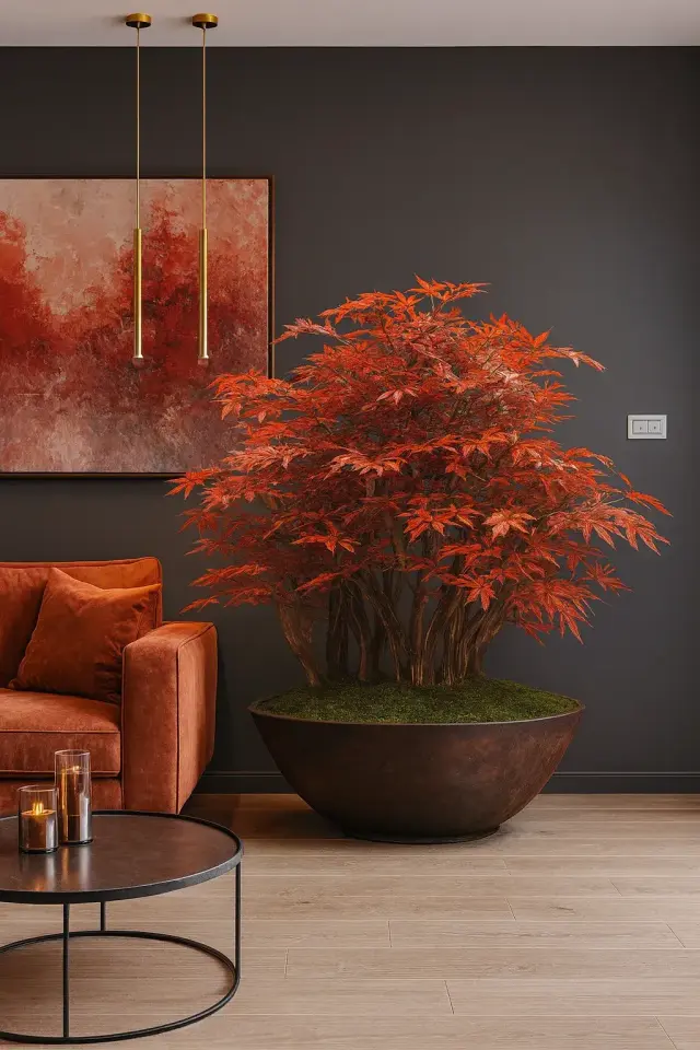 Doğal Gövdeli Yapay Bonsai Hazan Ağaç Saksılı 140 X 160 cm SA3043-007