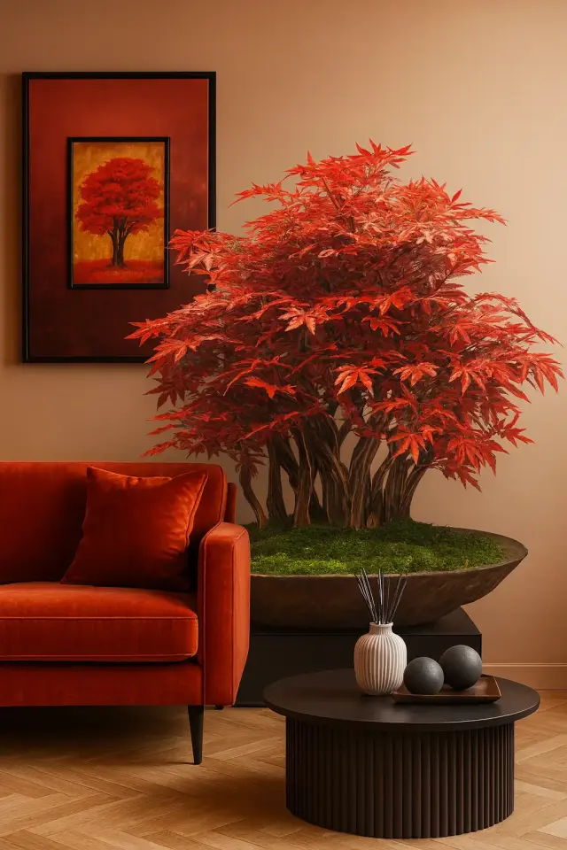 Doğal Gövdeli Yapay Bonsai Hazan Ağaç Saksılı 140 X 160 cm SA3043-007